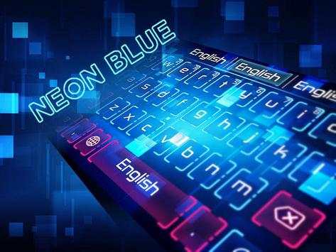 Neon Blue Typewriter screenshot 1