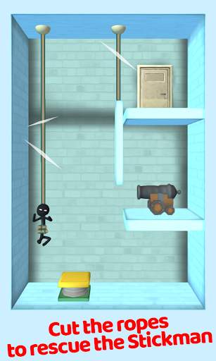 Stickman Rescue - Cut Rope Puzzle Game screenshot 5
