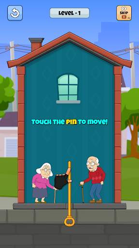 Rescue Granny- Home Pull Pin Puzzle screenshot 1