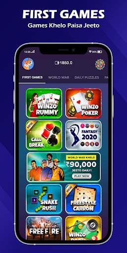 First Games - Play Free Games, WIN REAL CASH screenshot 1