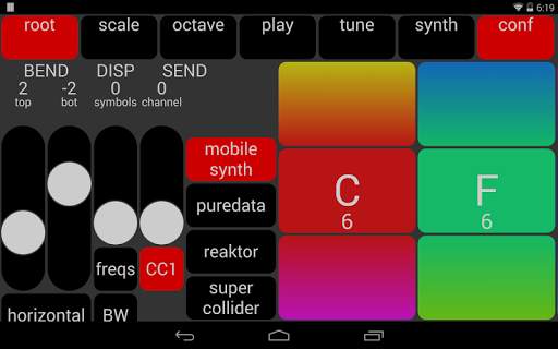 MISUCO2 microtonal sound controller   mobile synth screenshot 12