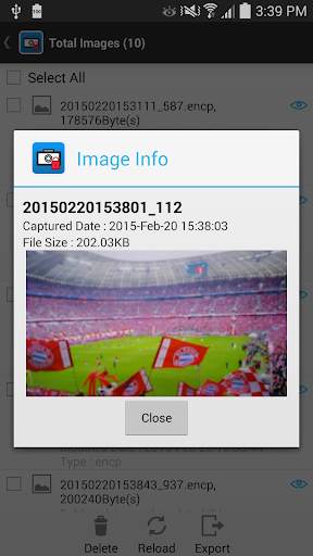 Camera Encrypt Application screenshot 2