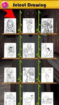 Slendrina Granny Game Coloring screenshot 3