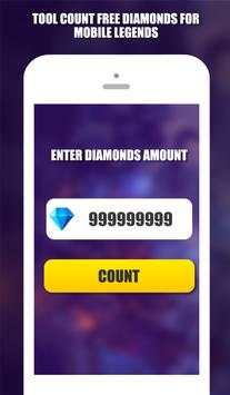 Free Diamonds Counter for Mobile Legends screenshot 1