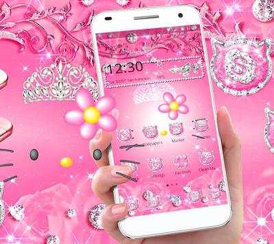 Lovely Pink Kitty Diamond Theme🐱 screenshot 3