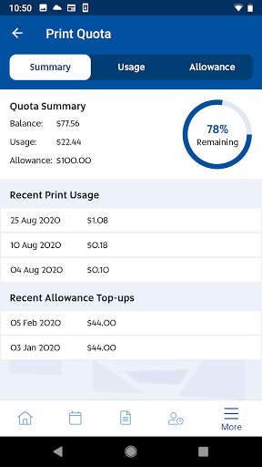 UniSA App screenshot 2