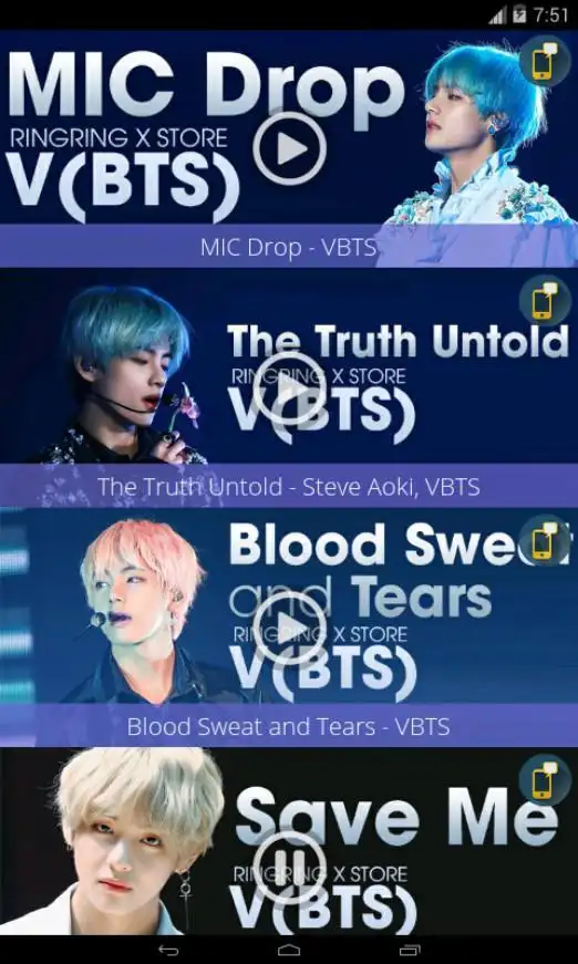 V BTS - Ringtones Free screenshot 3
