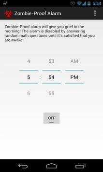 Zombie Proof Alarm Clock screenshot 1