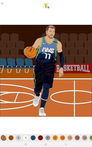 Coloring Basketball  - Color by number 9 تصوير الشاشة