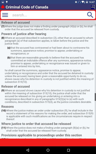 Criminal Code of Canada screenshot 3