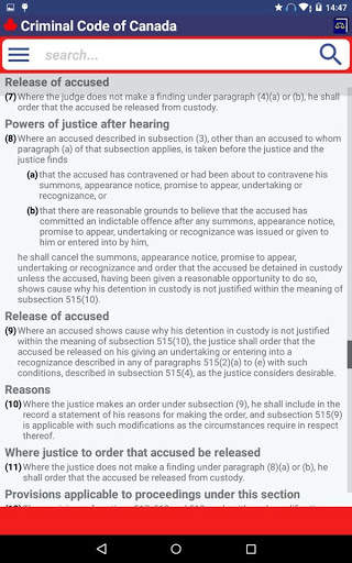 Criminal Code of Canada скриншот 3