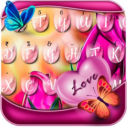 Color Rose Keyboard Theme 10001003