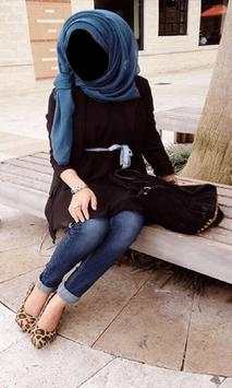 Hijab Lady Jeans Style Photo Frames screenshot 3
