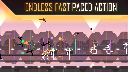 Stick Fight : Hit and Run Cyberpunk Runner Edition screenshot 3
