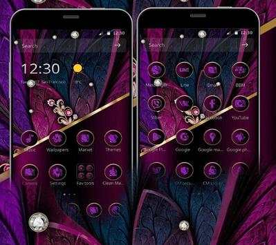 Dark Purple Feather Metal Theme screenshot 1