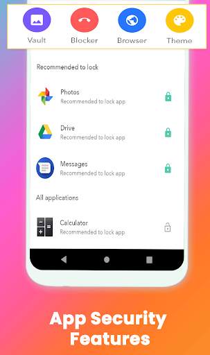 App Locker Fingerprint - Call Blocker, hide photo screenshot 7