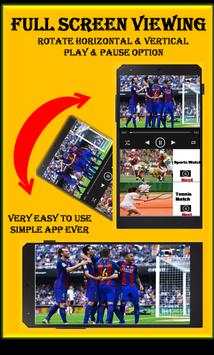 Live TV w : Sports Channel screenshot 1