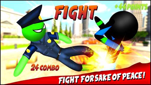 Police Spider Stickman Rope Hero Crime Gangster screenshot 2
