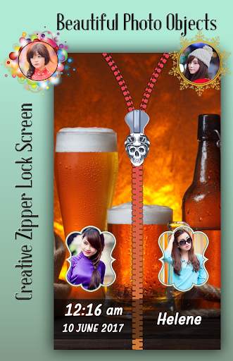 Beer Zipper Lock Screen 3 تصوير الشاشة
