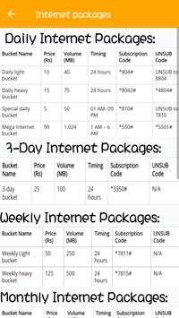 All Ufone Packages screenshot 4