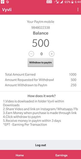 Vyvli, Earn money by sharing on Whatsapp,FB,Insta! screenshot 2