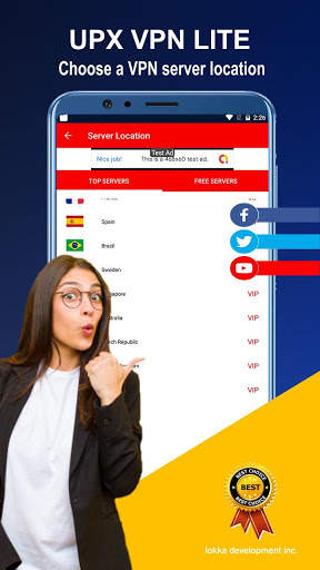UPX VPN Lite - Safer, Faster & Unlimited VPN screenshot 3