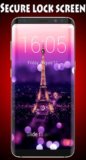 Paris Eiffel Tower Lock Screen 1 تصوير الشاشة