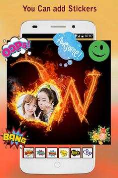 3D Fire Text Photo Frame screenshot 5
