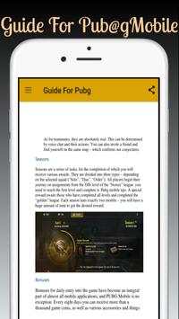 Guide For P U~B G~Mobile screenshot 1