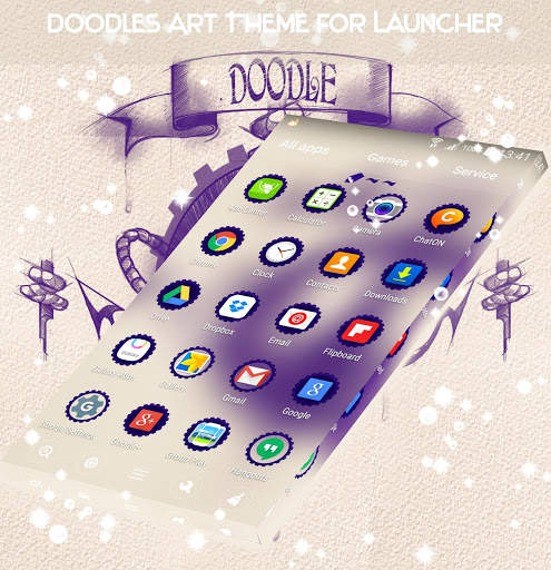 Doodles Art Theme for Launcher screenshot 4