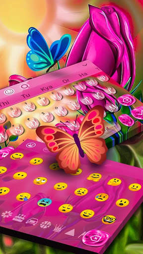Color Rose Keyboard Theme screenshot 4