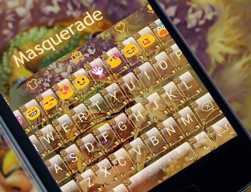 Masquerade Emoji Keyboard Skin screenshot 5