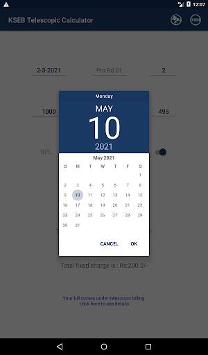 KSEB Telescopic bill calculator screenshot 10