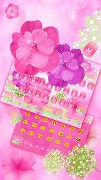 Pink Rose Flower Keyboard Theme screenshot 3
