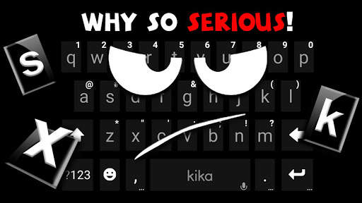 Black Angry Face Keyboard Theme स्क्रीनशॉट 1