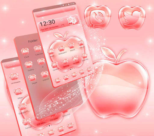 Bright Rose Pink Apple Theme screenshot 3