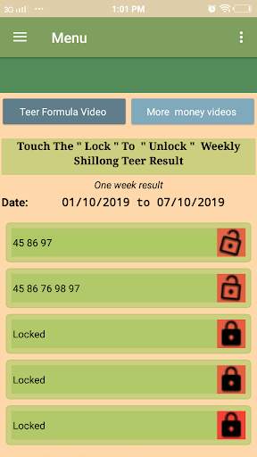 Shillong teer weekly target screenshot 4