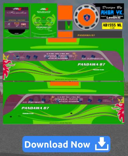 Livery Bussid SHD Pandawa screenshot 2