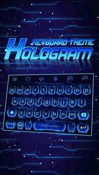 3D Hologram Neon Emoji Keyboard Theme screenshot 1
