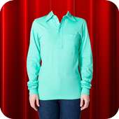 Woman Full Shirt Photo Suit logo