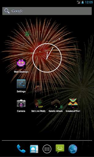 LWP Fireworks, Live Wall Paper screenshot 1