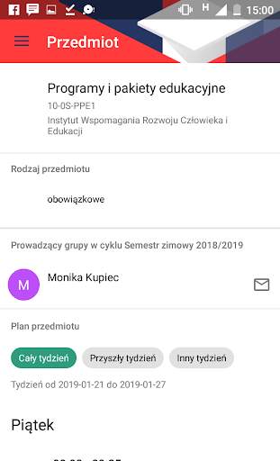 Mobilny USOS APS screenshot 2