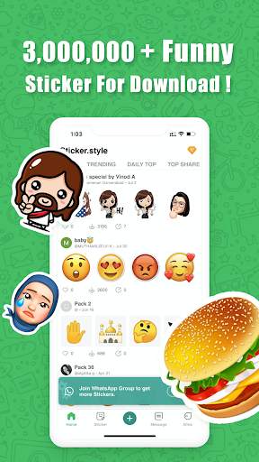 TextSticker 2023 WAStickerApps screenshot 1