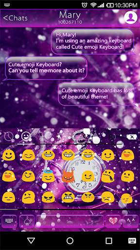 Time Zone Emoji Keyboard Theme screenshot 2
