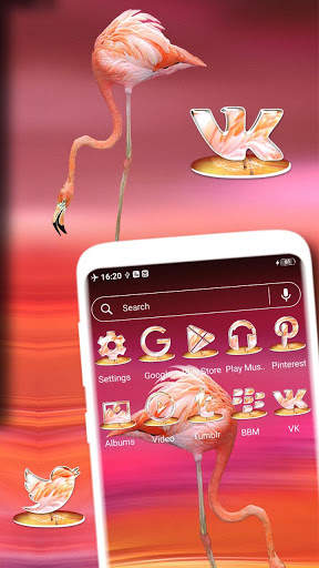 Pink Flamingo Launcher Theme screenshot 4