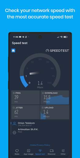 Speed Indicator - Internet Speed - Monitor Network screenshot 4