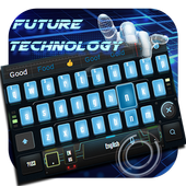 touch future ai blue robot geek theme keyboard icon
