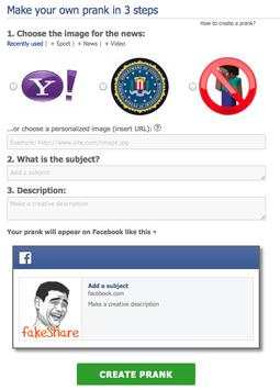 Fake Share - Facebook Prank screenshot 1