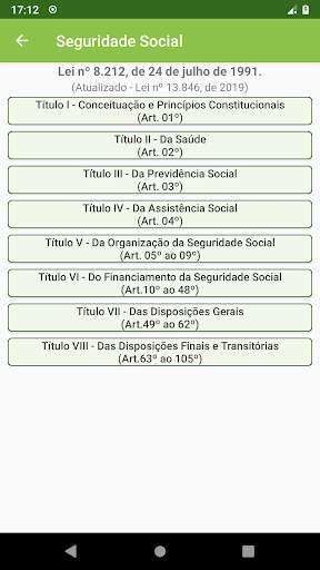 Lei Orgânica da Seguridade Social - Lei n° 8.212 screenshot 4