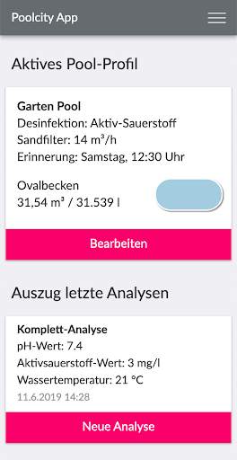 Poolcity App screenshot 1
